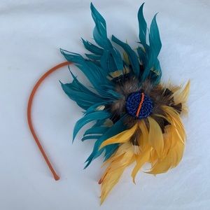 Colette Malouf Feather Headband Fascinator
